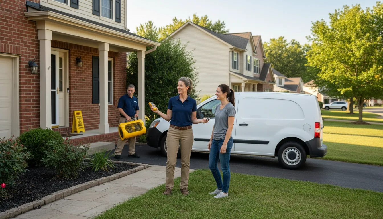 Residential water damage restoration in Webster Groves, MO